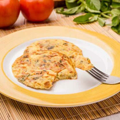 pancake low carb tomate & manjericão pancake low carb tomate & manjericão