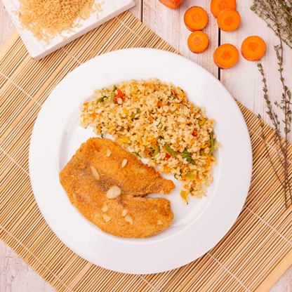 15 – st petter empanado + arroz integral à grega