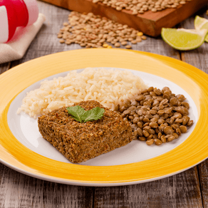 10 – kibe + arroz branco + lentilha