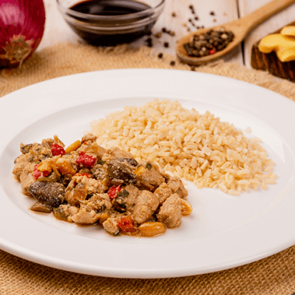 15 – frango xadrez + arroz integral 15 – frango xadrez + arroz integral