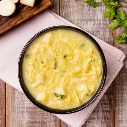 sopa de palmito com frango (low carb)