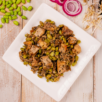 tofu grelhado com moyashi