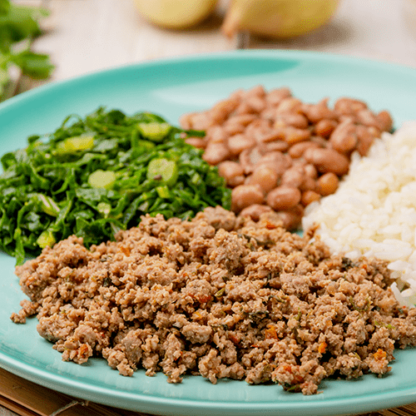 3 – carne moída+ arroz branco + feijão carioca + couve refogada 3 – carne moída+ arroz branco + feijão carioca + couve refogada